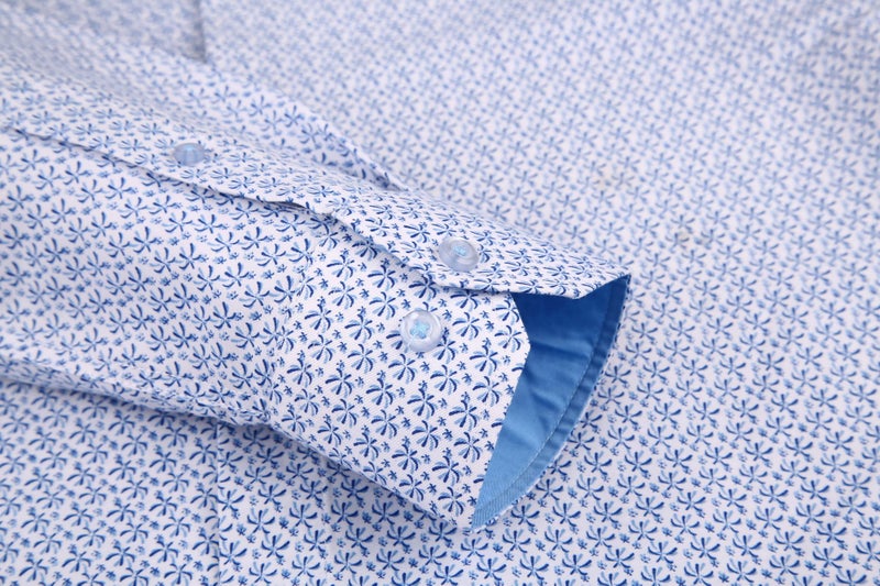 Alex Vando Mens Printed Dress Shirts Long Sleeve Regular Fit Button Down Shirt,white6495,L - Image 5